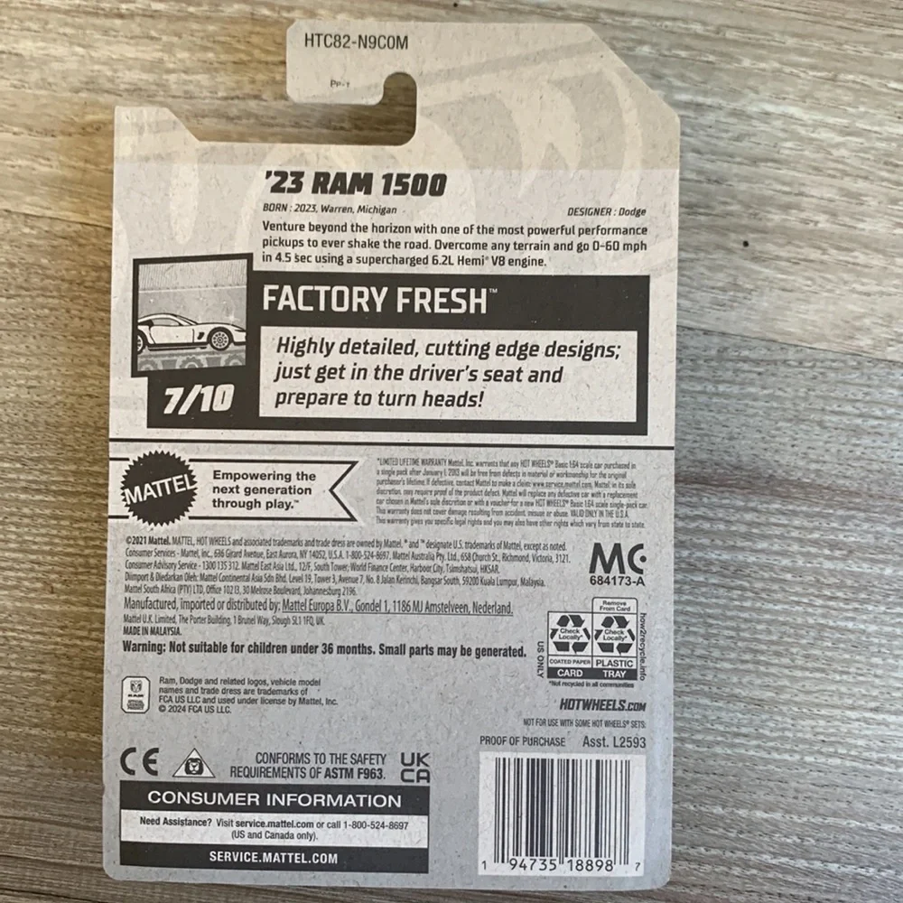 2023 Ram 1500 Hot Wheels Blue Truck Factory Fresh 23 Pickup New Mainline  2024